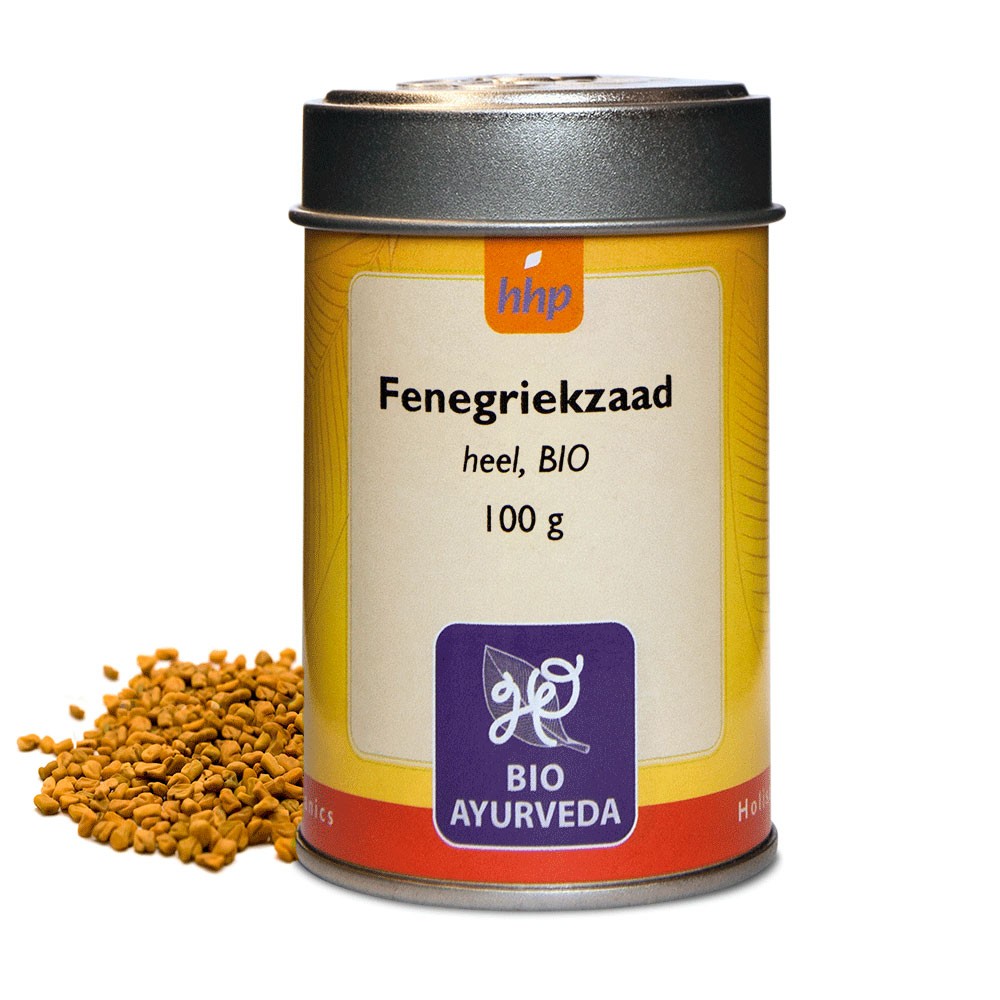 Fenegriekzaad, heel, BIO 100 gr. van Holisan. Bij bonen en